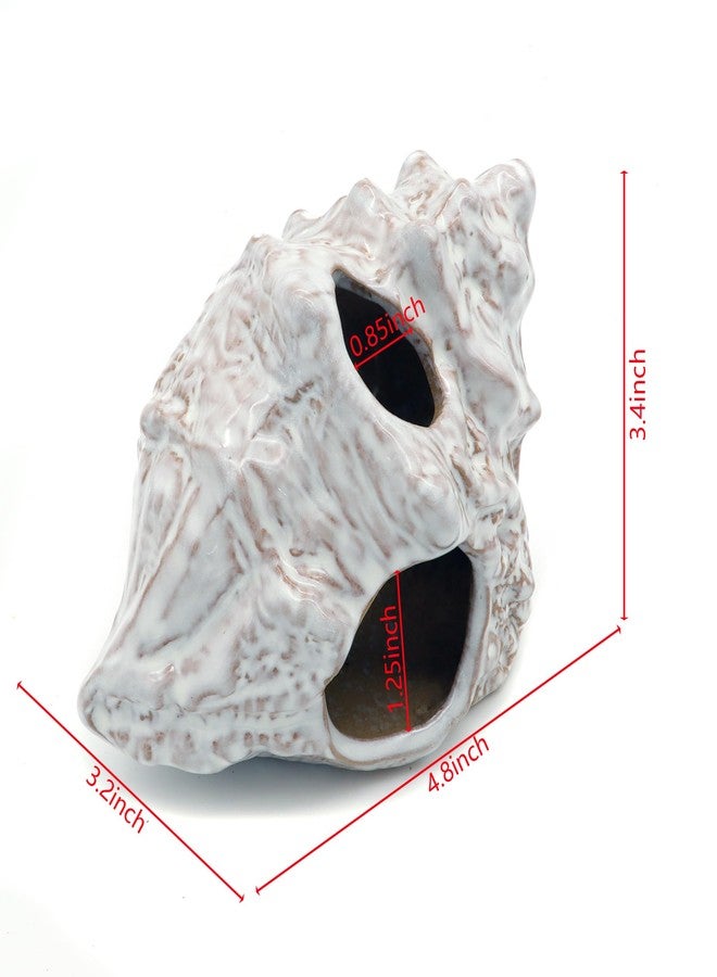 ALEGI Aquarium Decorations Cave Ceramic Sea Shell Decor, Rock Cave Decor for Shrimp Cichlid Hiding Fish Tank (Sea Shell A) - Image 5